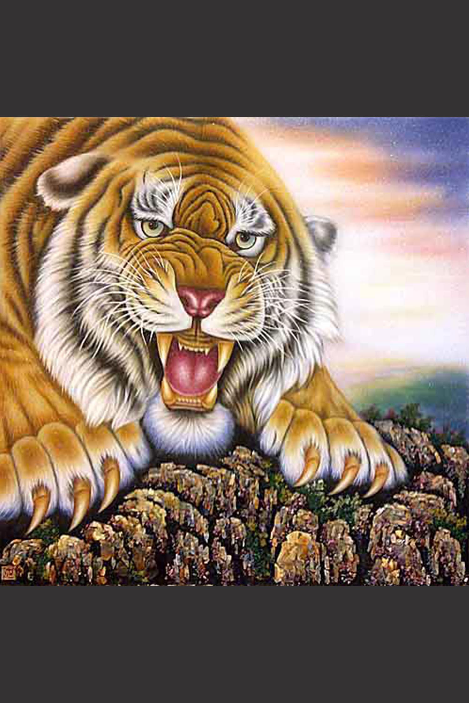 Tranh đá quý Chúa sơn lâm