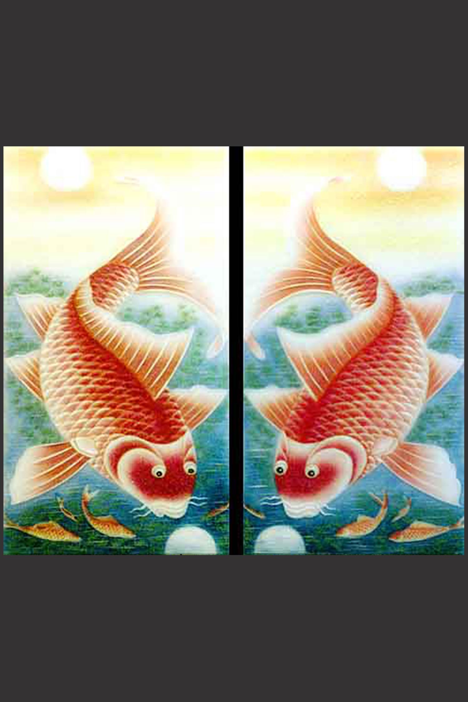 Tranh Đá Qúy Lý Ngư Vọng Nguyệt