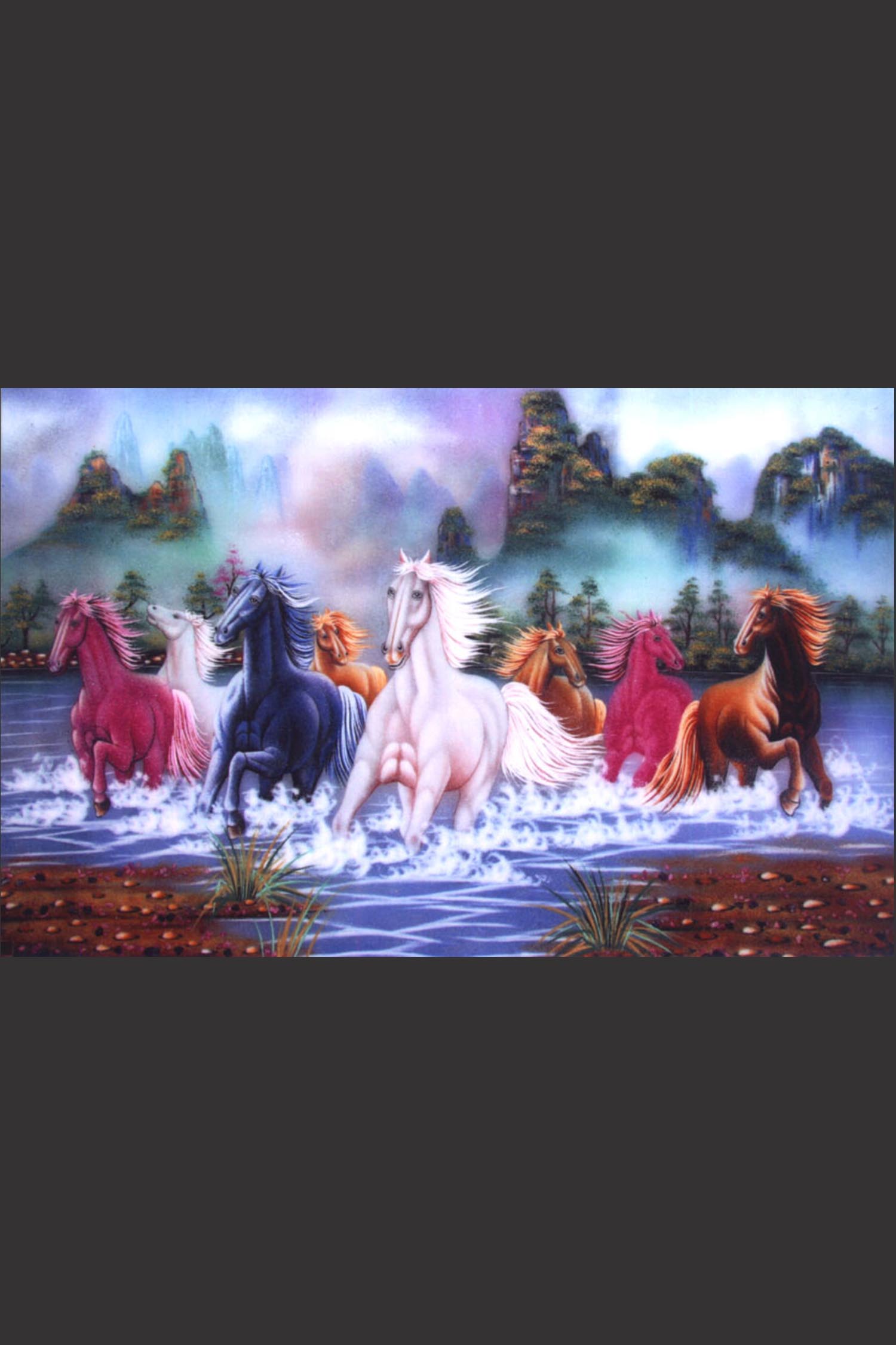 Tranh Đá Quý Mã Đáo Thành Công