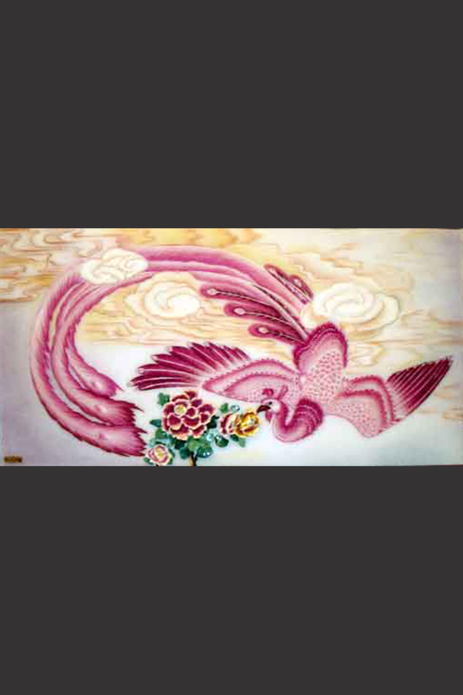 Tranh Đá Quý Phượng Hoàng Đỏ