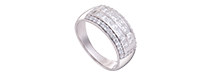 Nhẫn kim cương vàng trắng 14K