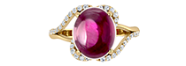 Nhẫn nữ đính đá Ruby