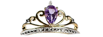 Nhẫn đá Amethyst thiên nhiên