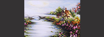 Bức tranh đá quý Ngôi Nhà Bên Suối - 02
