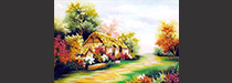 Bức tranh đá quý Ngôi Nhà Bên Đường
