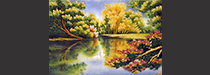 Bức tranh đá quý Hồ Nước